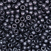 top view of a pile of black 6mm x 9mm Acrylic Pony Beads