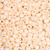 top view of a pile of cream 6mm x 9mm Acrylic Pony Bead