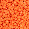 top view of a pile of orange 6mm x 9mm Acrylic Pony Beads