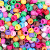top view of a pile of mixed 6mm x 9mm Acrylic Pony Beads