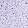 top view of a pile of white 6mm x 9mm Acrylic Pony Beads