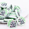 front view of a pile of A Piece of my Heart Silicone Focal Bead Accessory