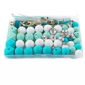 Tassel and Silicone Variety Bead Pack with storage case- 60 Pieces