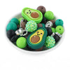 front view of a pile of Avocado Silicone Variety Bead Pack- 55 Pieces