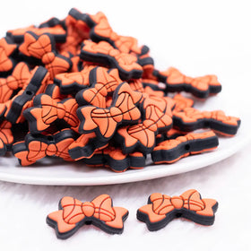 Basketball Bow silicone focal bead