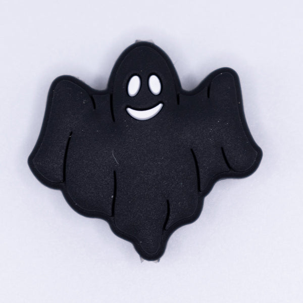 macro view of Black Ghost Silicone Focal Bead Accessory