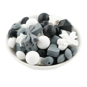 Bow Silicone Variety Bead Pack - 63 Pieces