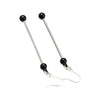 top view of a pair of black Beadable Earring Bars