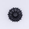 Black 20mm Silicone Daisy Focal Beads