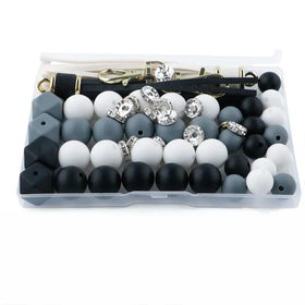 Tassel and Silicone Variety Bead Pack with storage case- 60 Pieces