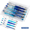 detailed view of a pile of Blue Hues Mixed Beadable Pen Kit - case included - 10 pieces