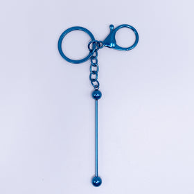 Blue Beadable Keychain Bars with Chain - 1 & 5 Count