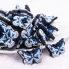 front view of a pile of Blue Butterfly Silicone Focal Bead Accessory