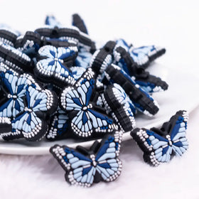 Blue Butterfly Silicone Focal Bead Accessory