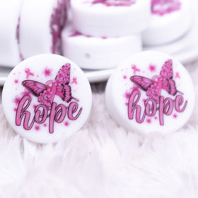 Breast Cancer Hope Silicone Focal Bead Accessory