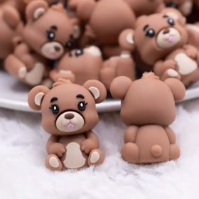 Brown Bear 3D Silicone Focal Bead Accessory