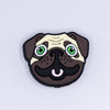 top view of a Pug Silicone Focal Bead Accessory