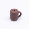 Brown Coffee Cup Silicone Focal Bead Accessory