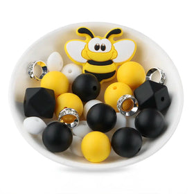 BumbleBee Silicone Variety Bead Pack- 27 Pieces