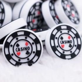Casino Chip Silicone Focal Bead Accessory