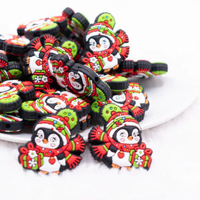 Christmas Penguin Silicone Focal Bead Accessory