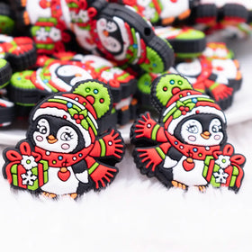 Christmas Penguin Silicone Focal Bead Accessory