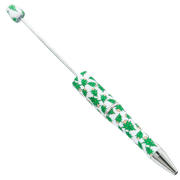 top view of a christmas  print DIY Plastic Beadable Pens - The Printed Collection