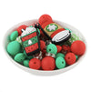 front view of a pile of Christmas Silicone Variety Bead Pack- 48 Pieces