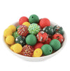 front view of a pile of Christmas Silicone Variety Bead Pack- 40 Pieces