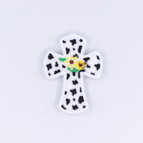 Cow Cross with Sunflower Silicone Focal Bead Accessory