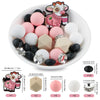 detailed view of a pile of Cow Silicone Variety Bead Pack- 27 Pieces