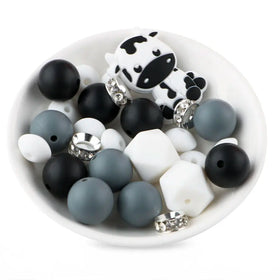 Cow Silicone Variety Bead Pack- 27 Pieces