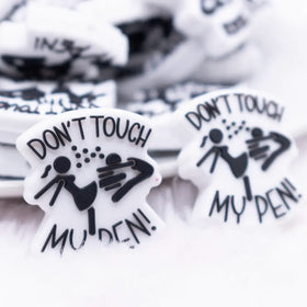 Don't Touch My Pen silicone focal bead