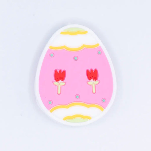 top view of a pile of Easter Egg Silicone Focal Bead Accessory