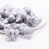 front view of a pile of Elephant 3D Silicone Focal Bead Accessory