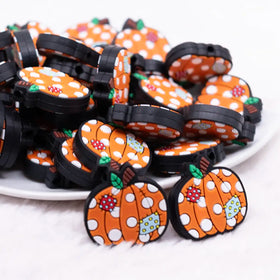 Fall Pumpkin Silicone Focal Bead Accessory - 27mm x 30mm