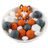 front view of a pile of Fox Silicone Variety Bead Pack- 27 Pieces