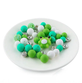 3D Frog Silicone Variety Bead Pack- 45 Pieces