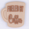 top view of Fueled By Coffee Silicone Focal Bead Accessory