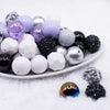 front view of a pile of 20mm Halloween Acrylic Bubblegum Bead Mix [50 Count]