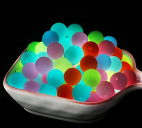 15mm White Glow In The Dark Silicone Bead