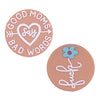 top  view of a pile of Good Moms Say Bad Words Silicone Focal Bead Accessory