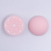 top view of Pink Grapefruit Slice Silicone Focal Bead Accessory