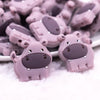 front view of a pile of Gray Hippopotamus Silicone Focal Bead Accessory