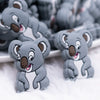 close up view of a pile of Gray Koala Silicone Focal Bead Accessory