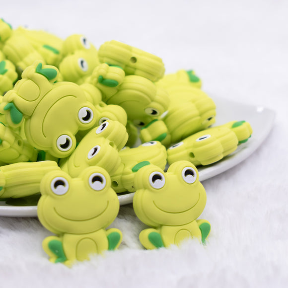 Green Frog Silicone Focal Bead Accessory