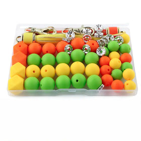 Tassel and Silicone Variety Bead Pack with storage case- 60 Pieces