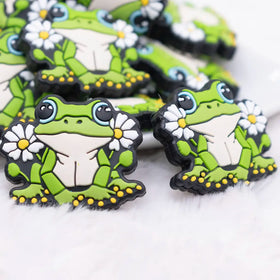 Green Frog Silicone Focal Bead Accessory