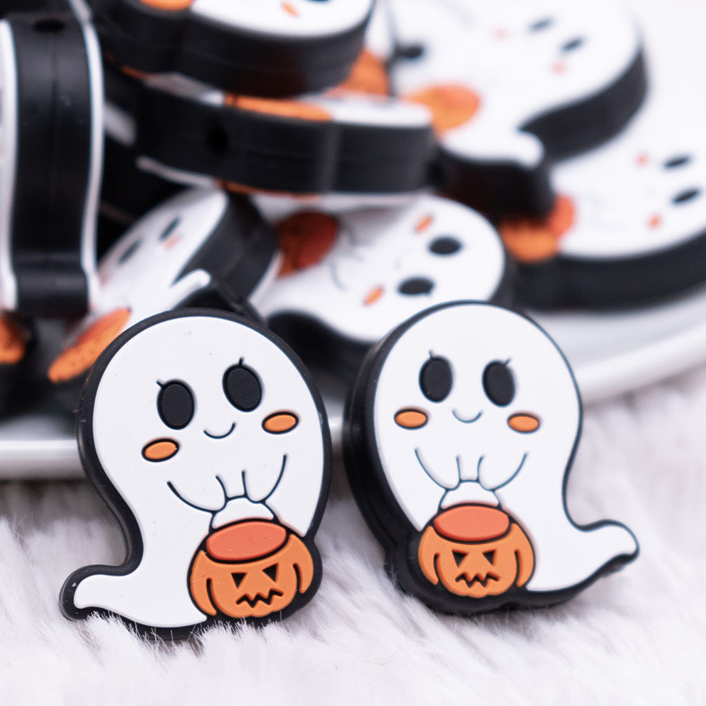 Halloween Ghost Silicone Focal Bead Accessory