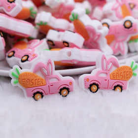 Happy Easter Truck Silicone Focal Bead Accessory